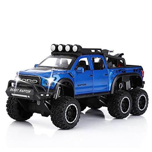 Diecast Model Ford Beast Raptor F150 Camping RV 1/24 | نموذج داي كاست فورد بيست رابتر F150 مع عربة تخييم بمقياس 1:24