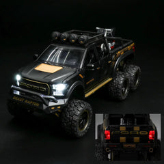 Diecast Model Ford Raptor F150 6x6 Without Bike 1/24 | نموذج داي كاست فورد رابتر F150 6x6 بدون دراجة بمقياس 1:24