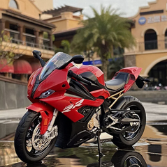 1:12 BMW S1000RR Racing Motorcycle | نموذج داي كاست دراجة سباق BMW S1000RR بمقياس 1:12