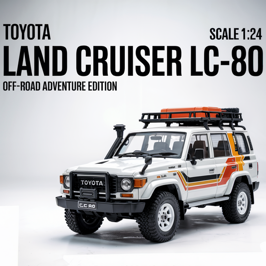 Diecast Model Toyota Land Cruiser LC-80 1/24 | نموذج داي كاست تويوتا لاند كروزر LC-80 بمقياس 1:24