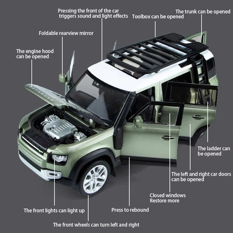Diecast Model Land Rover Defender SUV 1/24 | نموذج داي كاست لاند روفر ديفندر SUV مقياس 1:24