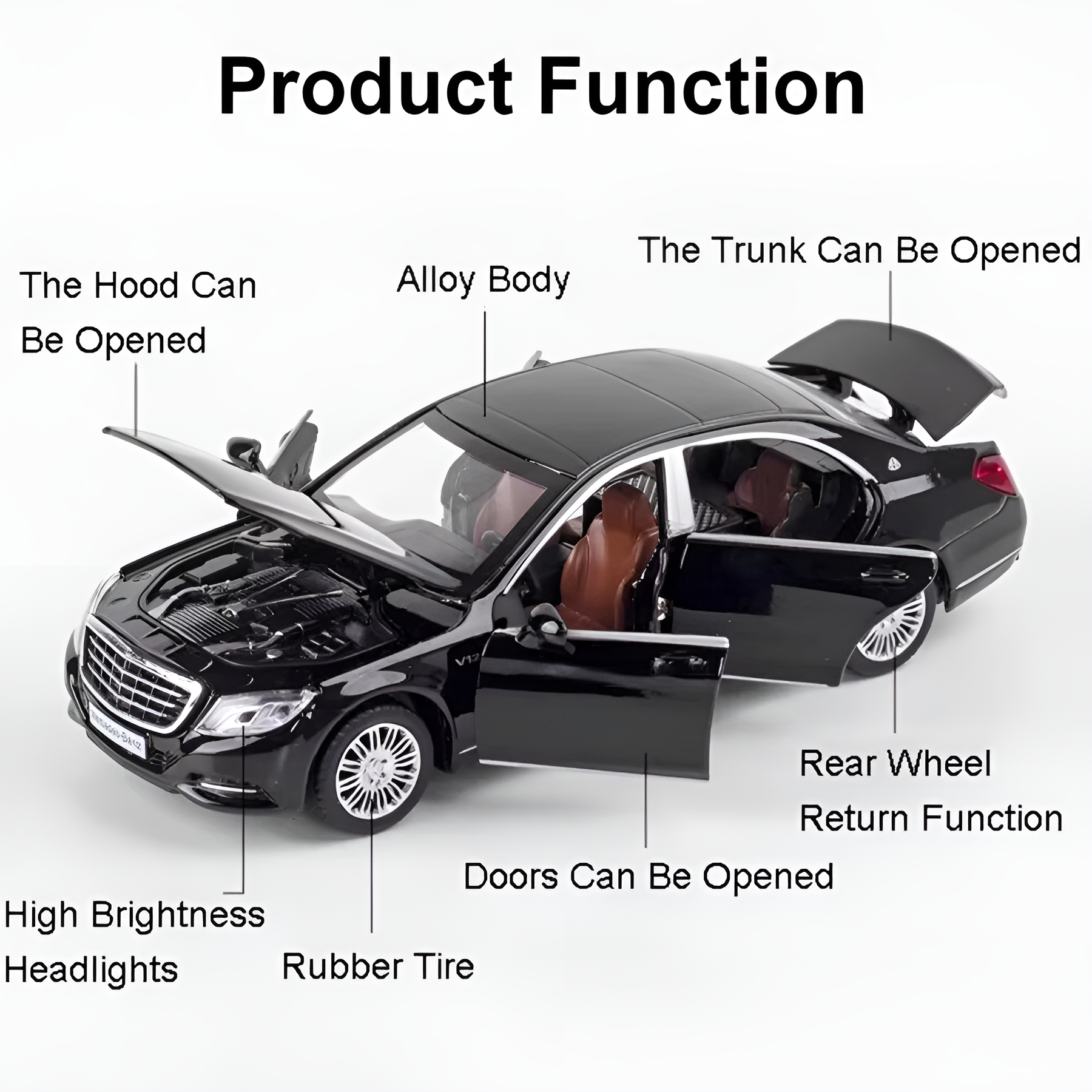 Diecast Model Mercedes Benz S400 1/32 | نموذج داي كاست مرسيدس بنز S400 مقياس 1:32