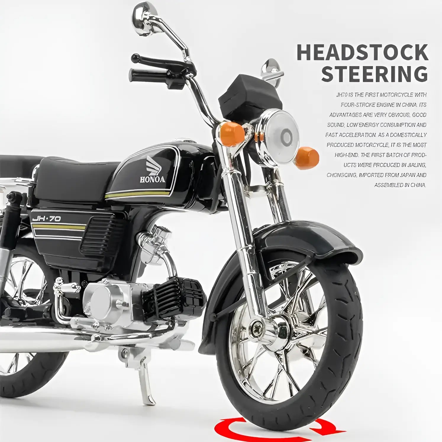 Diecast Model Honda JH70 Motorcycle | نموذج داي كاست دراجة نارية هوندا JH70