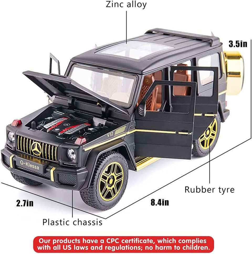 G Wagon | Mercedes Benz G63 AMG Black Gold  | 1:24 Scale | Die-cast