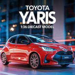 1:36 Toyota Yaris Dicast Model Car | نموذج داي كاست تويوتا ياريس مقياس 1:36