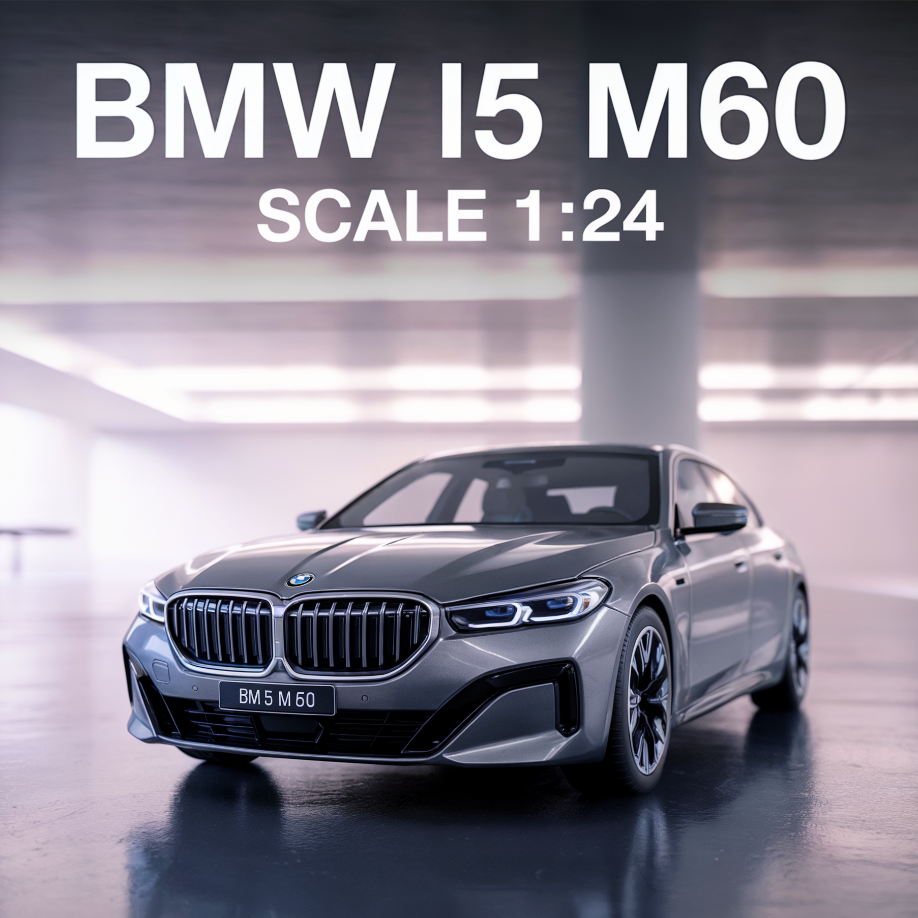 1:24 BMW I5 M60 Diecast Model Car | نموذج داي كاست بي إم دبليو I5 M60 مقياس 1:24
