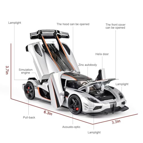Koenigsegg One Diecast Model 1:24 | نموذج داي كاست كوينجسيج ون بمقياس 1:24