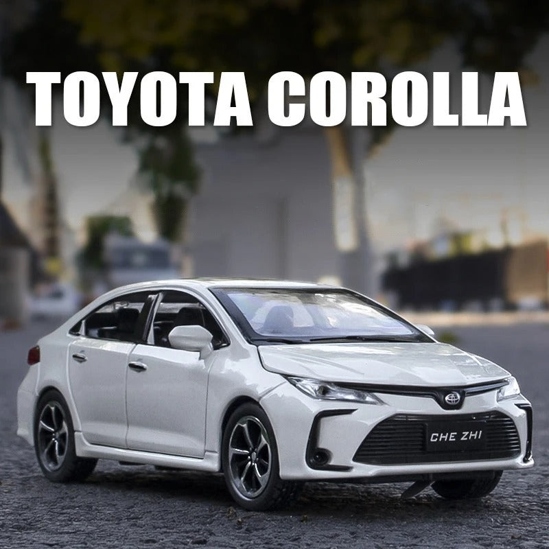 Toyota Corolla Diecast Model with Acrylic Frame 1:32 | نموذج داي كاست تويوتا كورولا مع إطار أكريليك مقياس 1:32