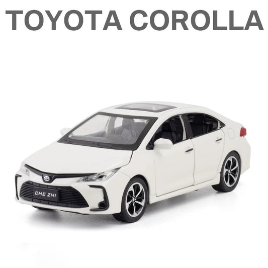 Toyota Corolla Diecast Model with Acrylic Frame 1:32 | نموذج داي كاست تويوتا كورولا مع إطار أكريليك مقياس 1:32