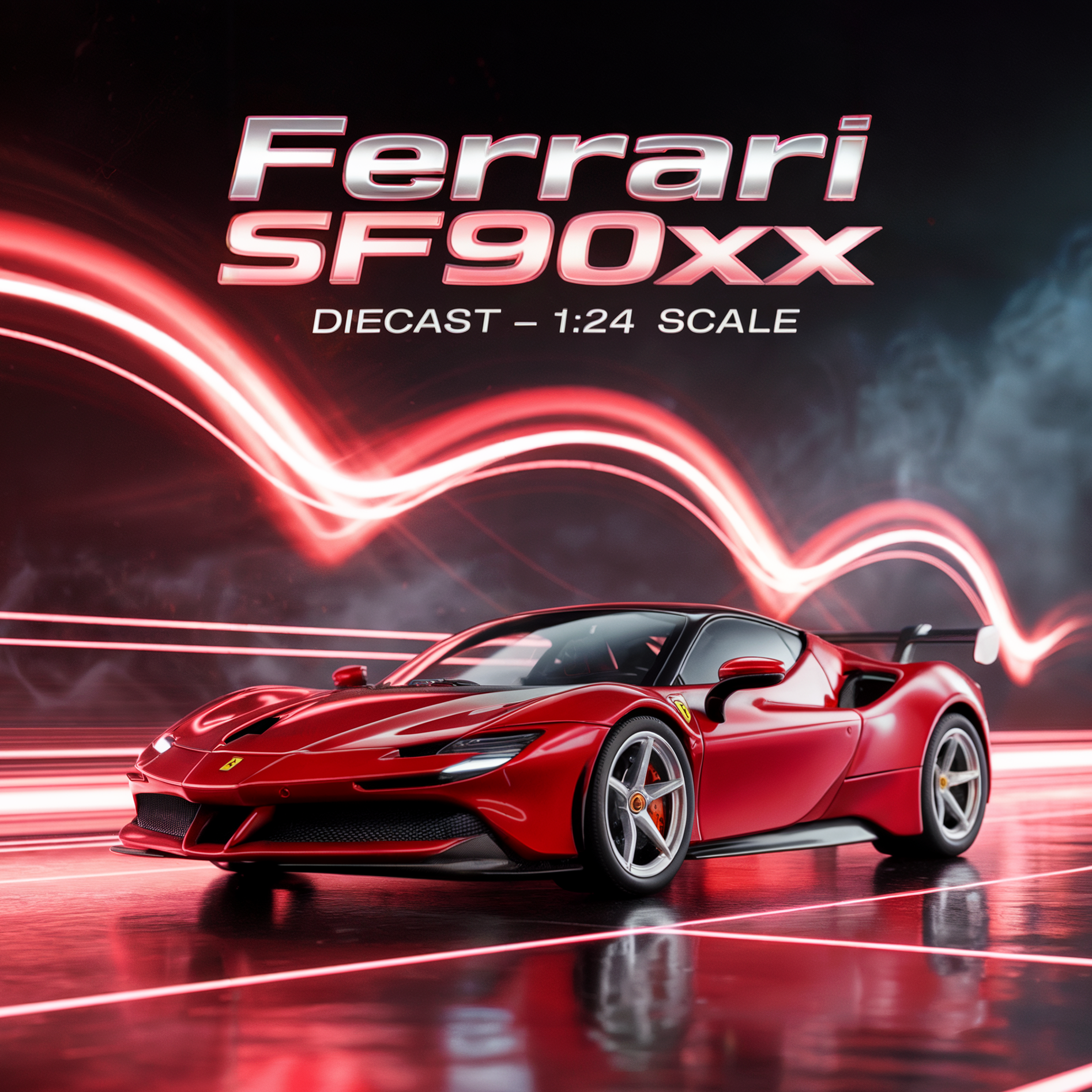 Ferrari SF90XX Diecast Model 1:24 | نموذج داي كاست فيراري SF90XX بمقياس 1:24
